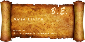 Burza Elvira névjegykártya